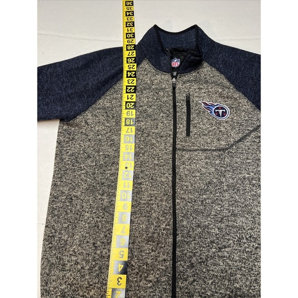 NFL Tennessee Titans Full Zip Lined Jacket Men's Large Chest Zip Pocket - Picture 5 of 12
